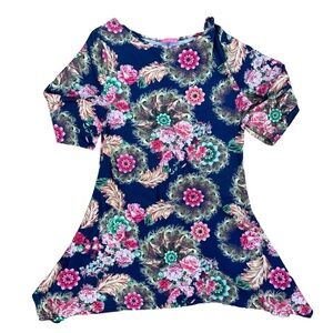 Simply Aster | Floral 3/4 Sleeve Mini Dress